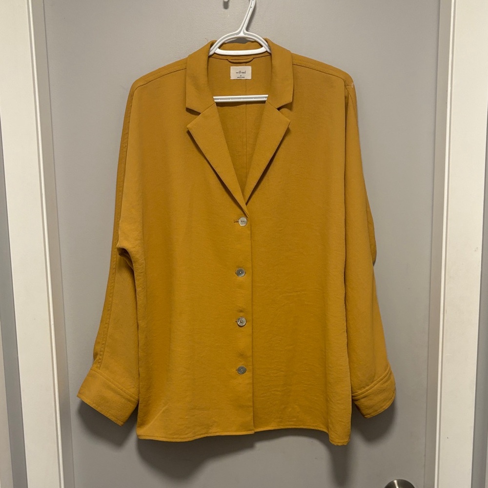 Wilfred Mustard Yellow Button-Down Shirt